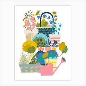 Herbs And Flowers Garden Art Print