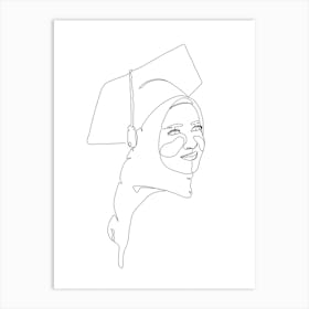 Muslim Girl In Hijab Art Print