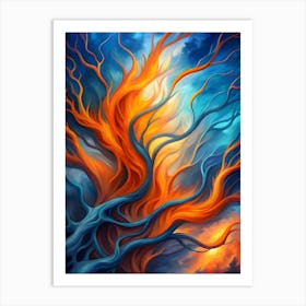 Tree Of Fire Art Print