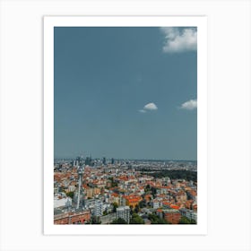 Beautiful blue sky over Milan Art Print