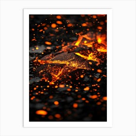 Black Lava Art Print