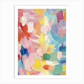 Pastels Impasto Paint Brush Strokes 5 Art Print