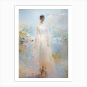 'A Woman In White' Art Print