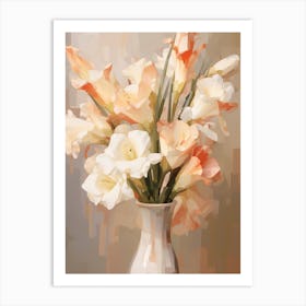 Gladiolus Flower Still Life Painting 4 Dreamy Art Print