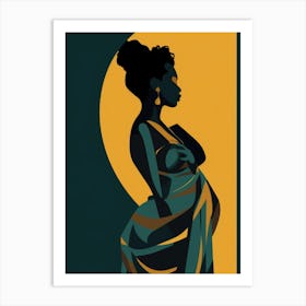 Silhouette Of A Pregnant Woman 1 Art Print