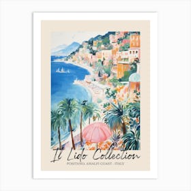 Positano, Amalfi Coast   Italy Il Lido Collection Beach Club Poster 7 Art Print