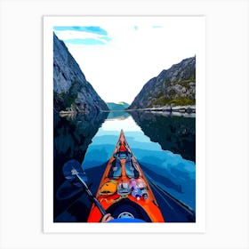 boats and mountains Art Print