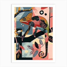 Modern Abstract Chameleon Pattern 1 Art Print