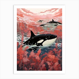 Orca Whales 4 Art Print