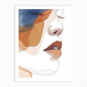 Woman'S Face Style Abstract Art Print