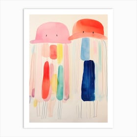 Colourful Kids Animal Art Jellyfish 1 Art Print