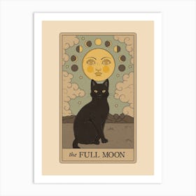 The Full Moon    Cats Tarot Art Print