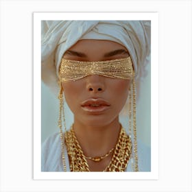 Golden Beauty - Sunglass portrait 1 Art Print