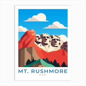 Usa Mount Rushmore Travel Art Print