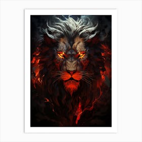 Lion Devil Art Print