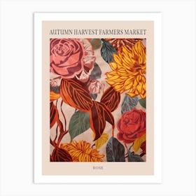 Fall Botanicals Rose 1 Poster Art Print