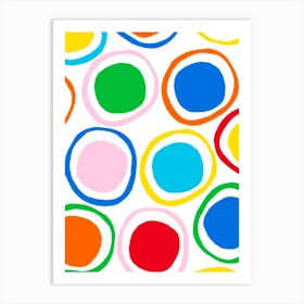 Colorful Circles 15 Art Print