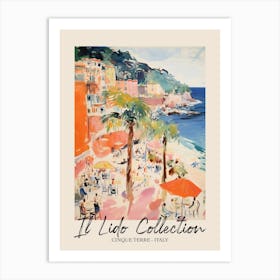 Cinque Terre   Italy Il Lido Collection Beach Club Poster 3 Art Print