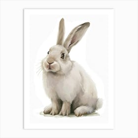 Flemish Giant Rabbit Kids Illustration 4 Art Print