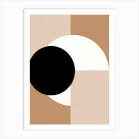 Bauhaus Harmonia: Beige, Boho Art Print