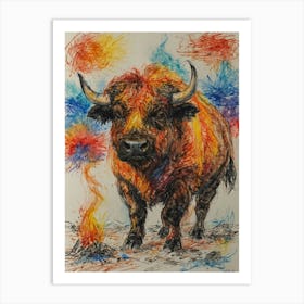 Bison 3 Art Print