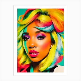 Tinashe Colourful Pop Art Art Print