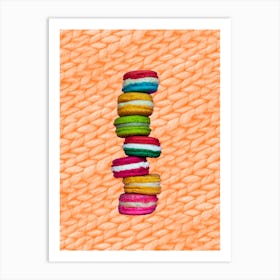 Sweet knits - Macaron Peach Art Print