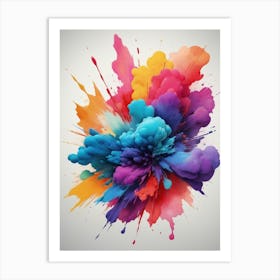 Colorful Paint Splash 1 Art Print