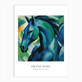 Franz Marc Inspired Horses Blue Horse Collection Painting 3 Art Print