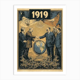 Aihrgdesign A Vintage Political Poster Commemorating The Sign 4da0f84e Ec12 4e96 Af07 014406a63389 1 Art Print