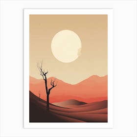 Desert Abstract Minimalist 2 Art Print