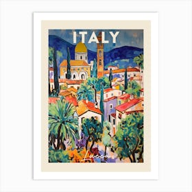 Lucca Italy 1 Fauvist Painting  Travel Poster Art Print