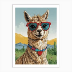 Llama Canvas Print 4 Art Print