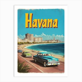 Aihrgdesign A Vintage Travel Poster Of Havana Art Print