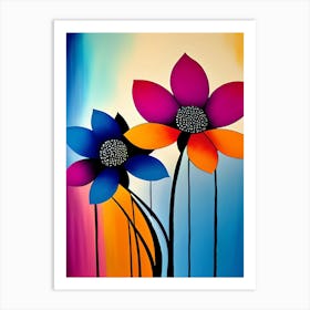 Abstract Flower Painting 2 Art Print