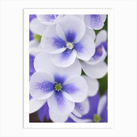 Blue And White Flowers Art Print