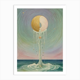 Heartbroken Moon Art Print