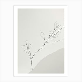 Line Drawing Of A Tree Art Print