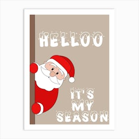 Santa Claus Funny Christmas Art Print