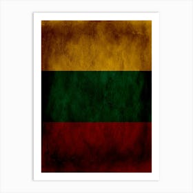 Lithuania Flag Texture Art Print