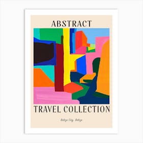Abstract Travel Collection Poster Belize City Belize 5 Art Print