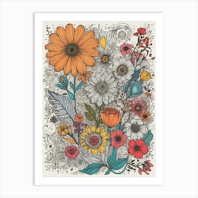 Flower Bouquet Art Print