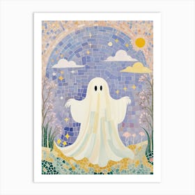 Mosaic Pastel Ghost Art Print