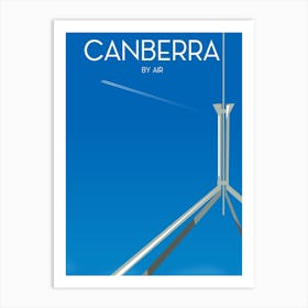 Canberra By Air Travel map Art Print