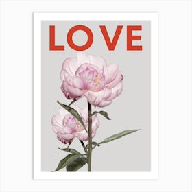 Love pink rose Art Print