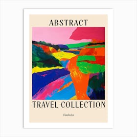 Abstract Travel Collection Poster Cambodia 1 Art Print