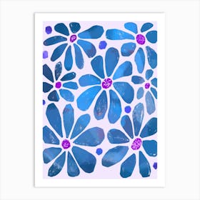 Blue Flowers Art Print