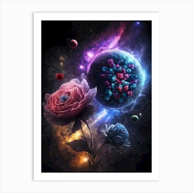 Universe flowes Art Print