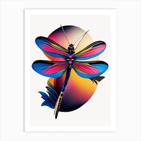 Widow Skimmer Dragonfly Tattoo 1 Art Print