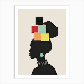 Silhouette Of A Woman 50 Art Print